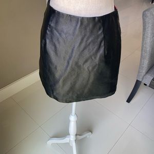 Faux leather skirt